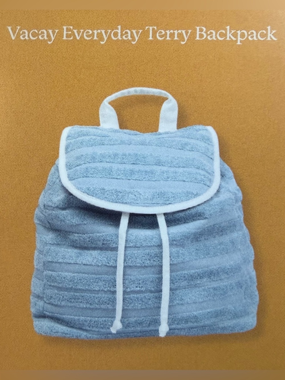 lu & elle Vacay Everyday Terry Backpack
Blue/White, 13”x13”x6”
